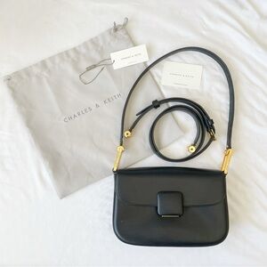 Charles and Keith Koa Square Push-Lock Shoulder Bag